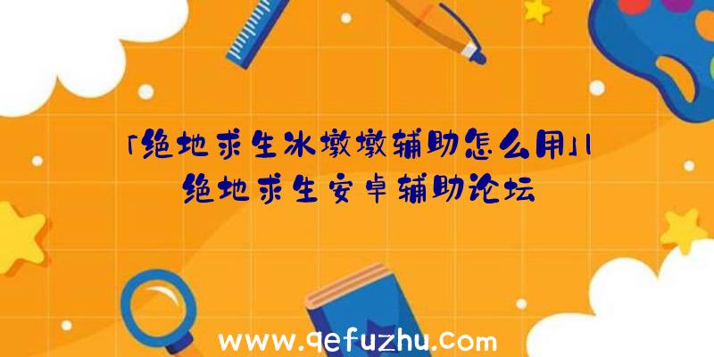 「绝地求生冰墩墩辅助怎么用」|绝地求生安卓辅助论坛